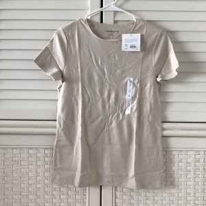 Croft & Barrow t shirt small NWT crew neck cream